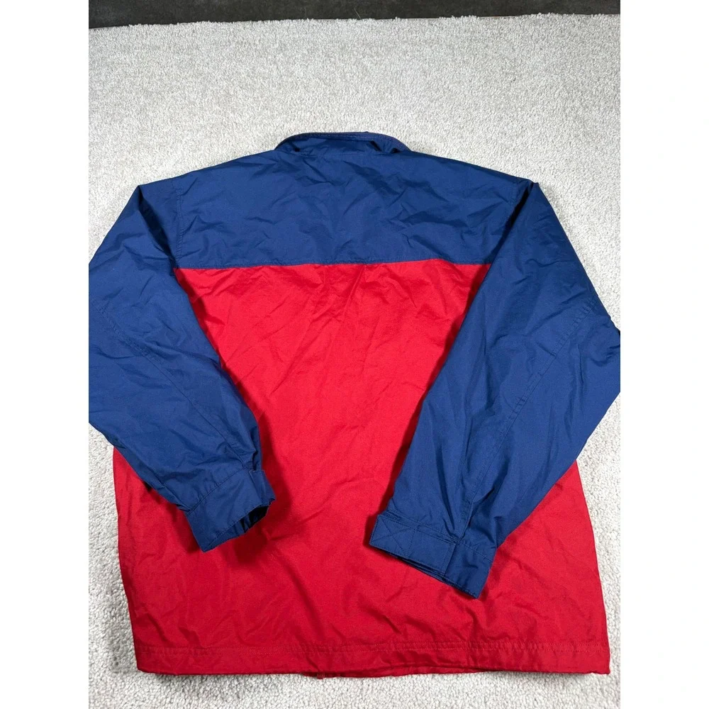 Adidas Vintage Windbreaker Jacket Mens Large Red Navy Blue Colorblock Full Zip